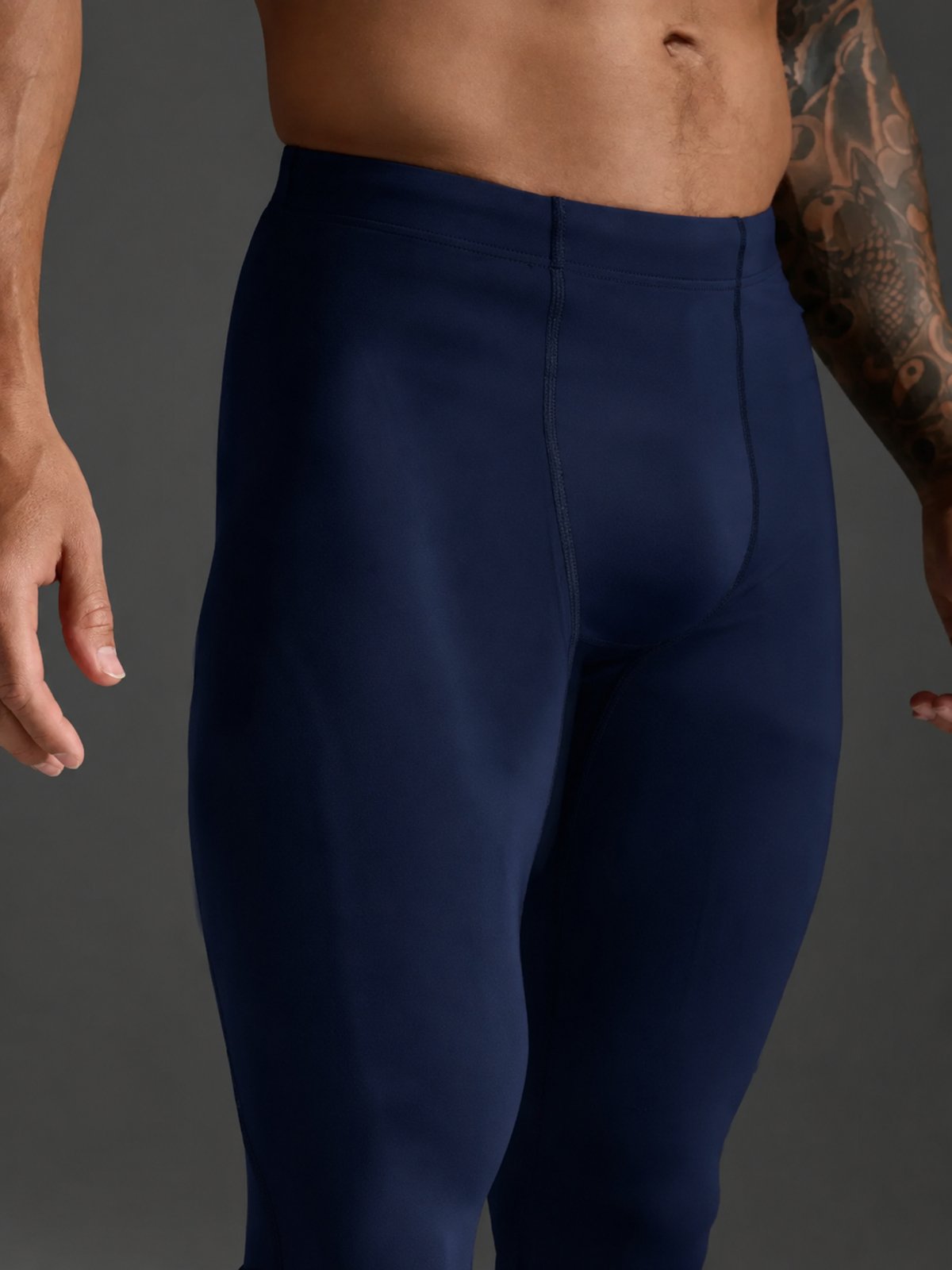 Calça Legging Masculina Esportiva Compressão Academia Fit - Azul Marinho