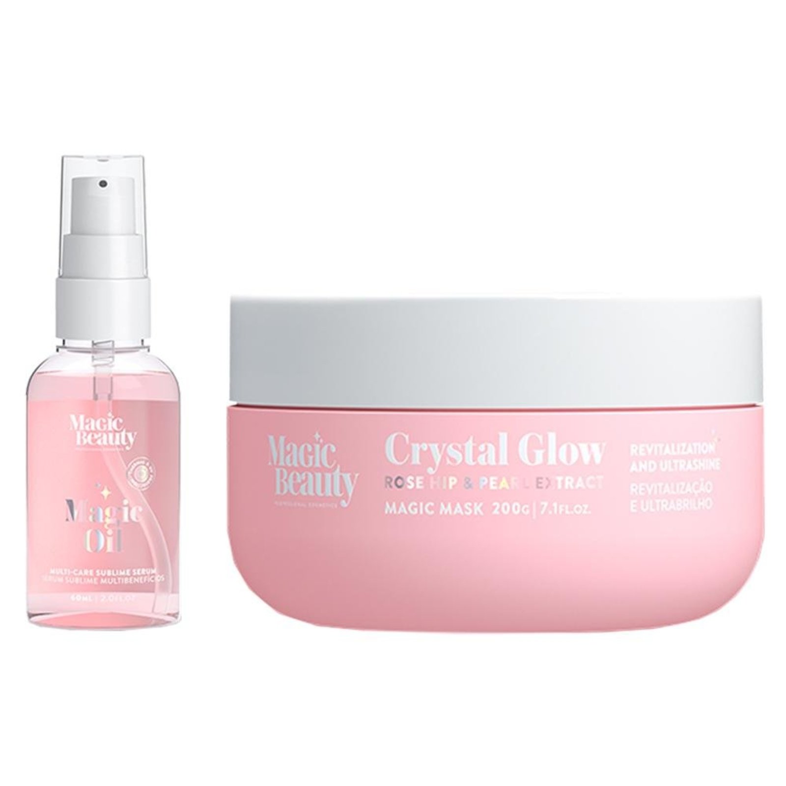 Kit Magic BEauty Crystal Glow - Máscara 200g e Serum 60ml