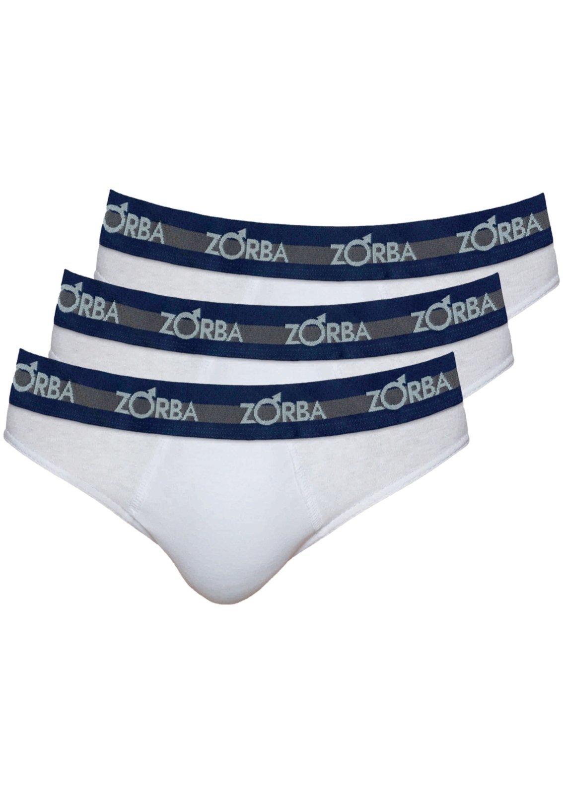 Kit com 3 Cuecas Slip Zorba 0764 Branco