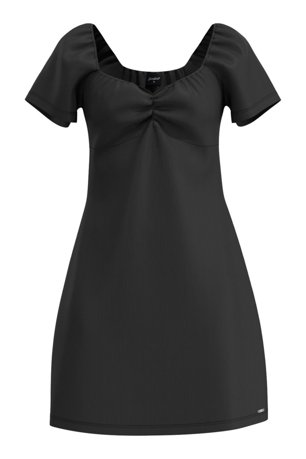 Infantil - Vestido Menina Juvenil Com Franzido Elian Beats Preto