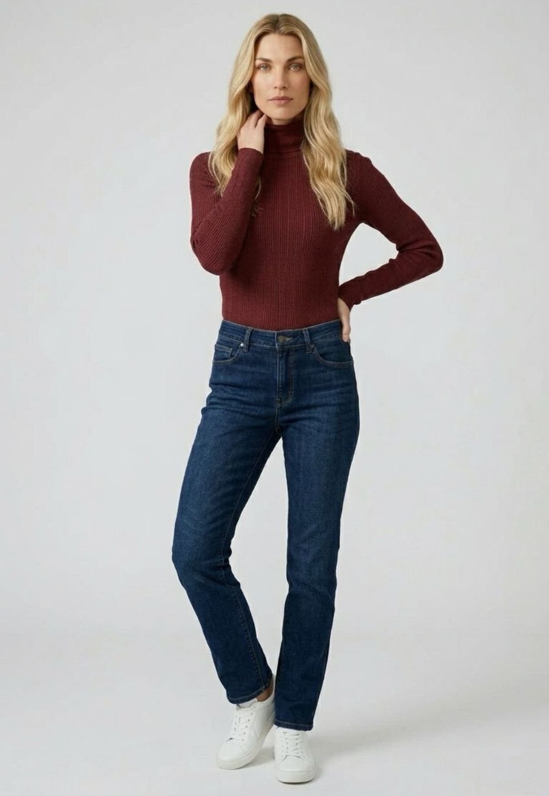 Blusa Feminina Manga Longa 77vs Levosch Tricô Marrom