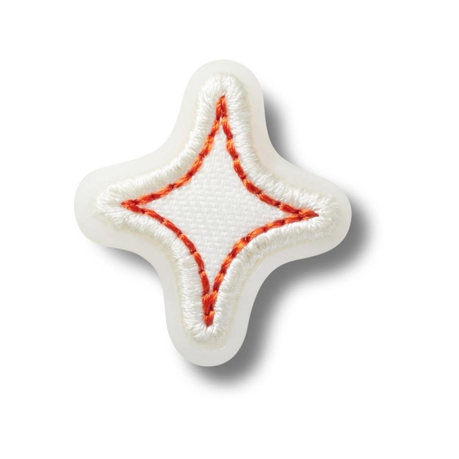 Infantil - Jibbitz™ Estrela de 4 Pontas Artesanal Único Branco