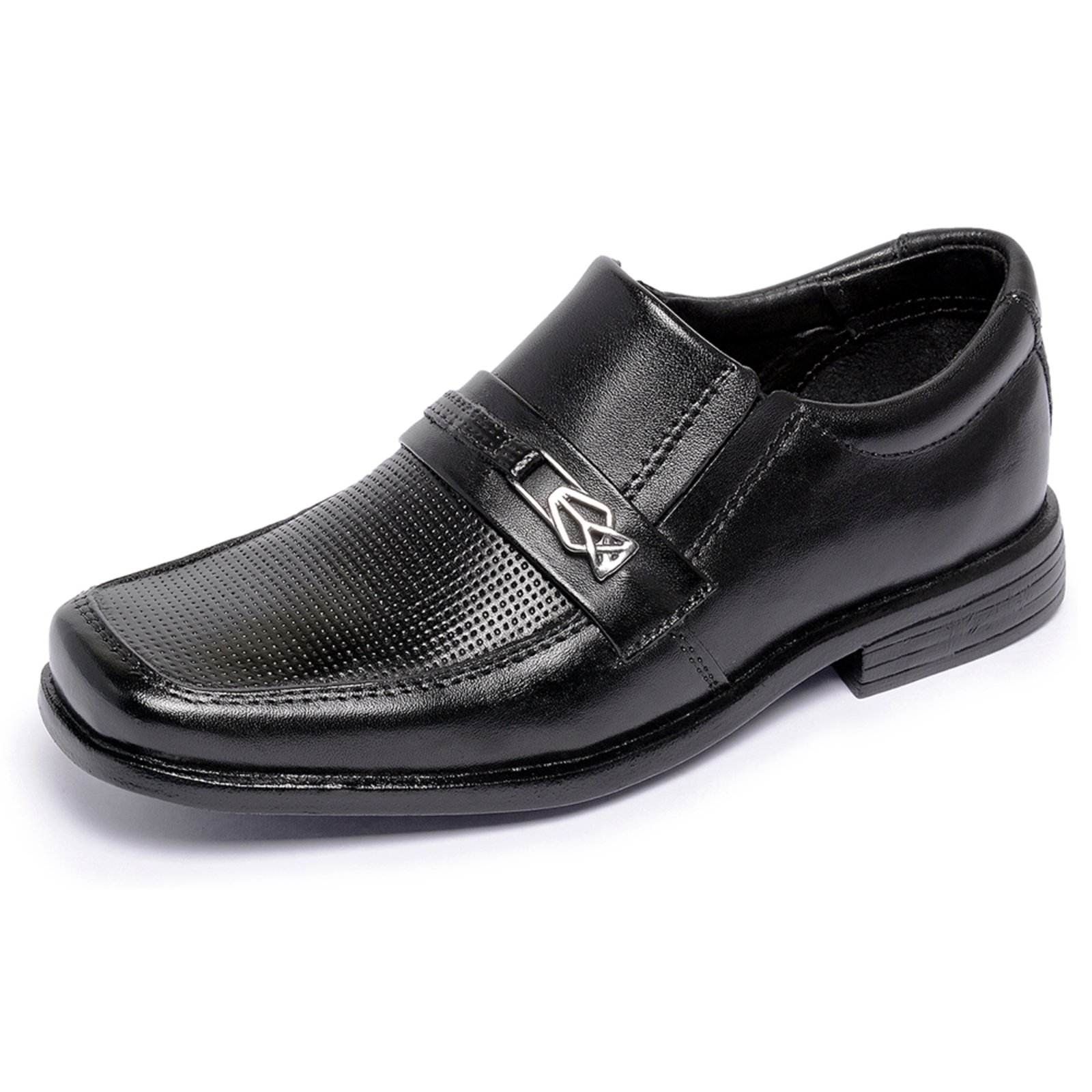 Infantil – Sapato Social Masculino Ferrile Sport em Couro Preto Preta