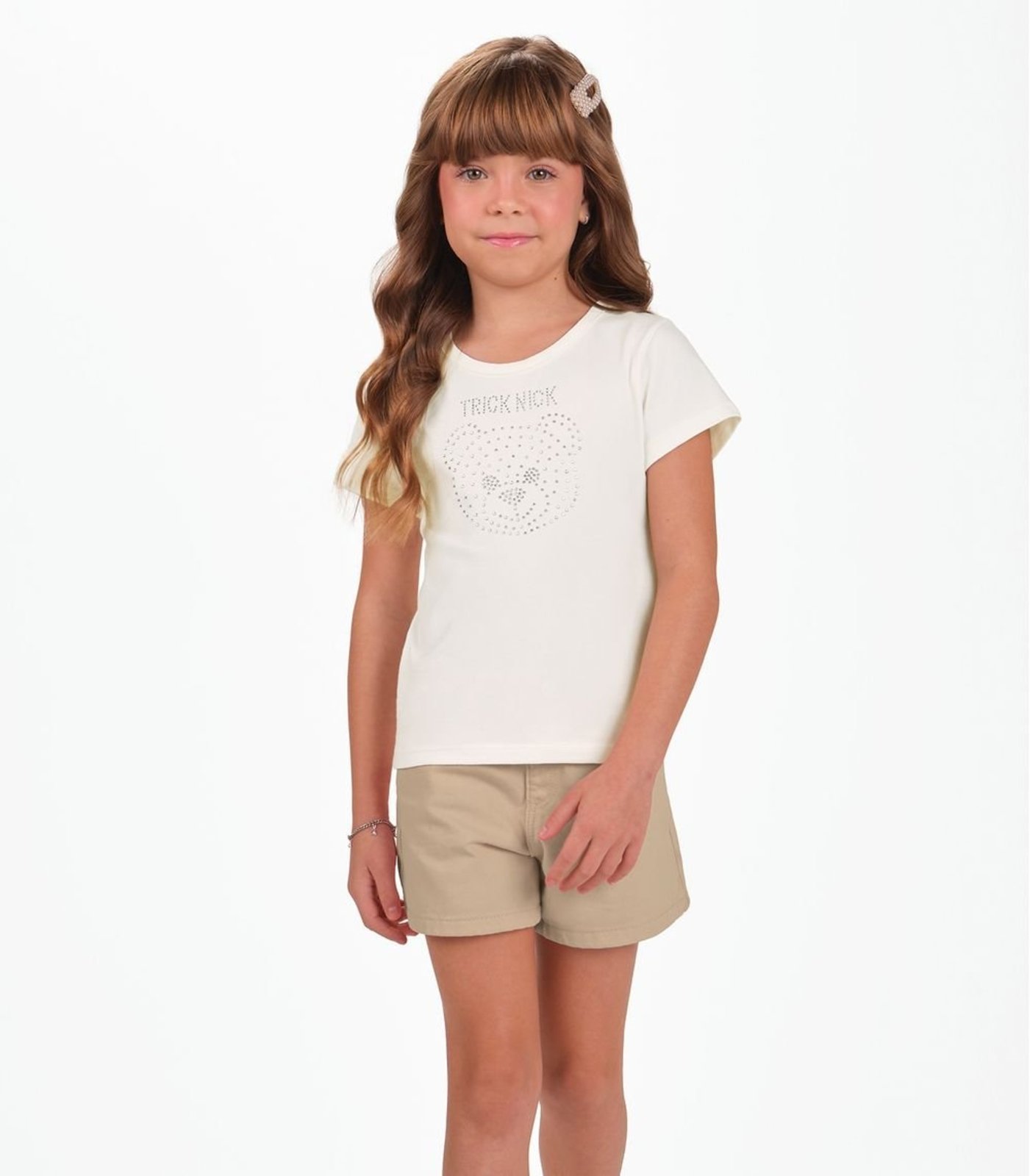 Infantil - Conjunto Blusa Com Shorts Trick Nick Bege