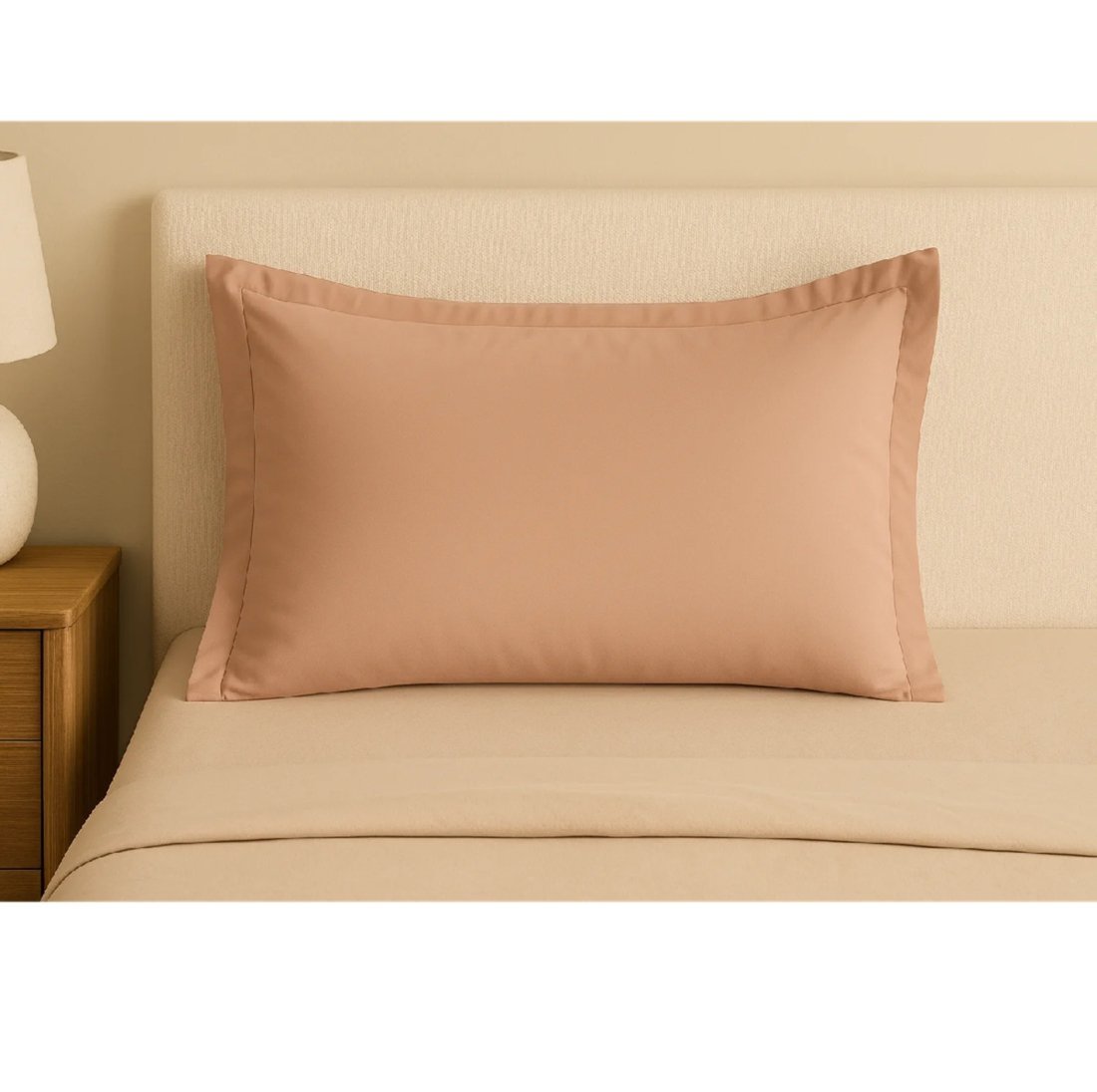 Fronha Avulsa Com Abas Toque de Algodão 55x80cm - Rosa Tule Hedrons