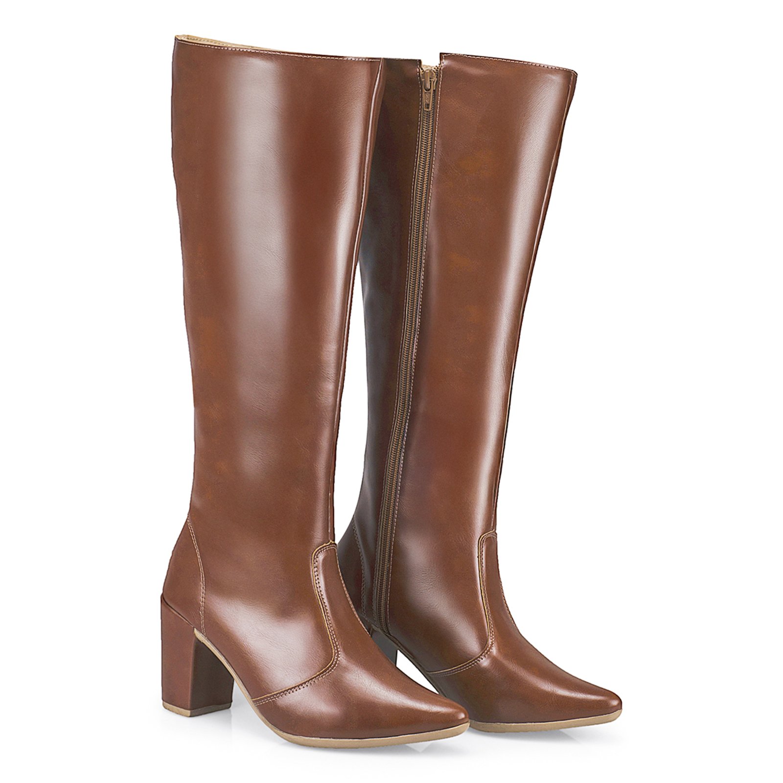 Vista 3 Bota Feminina Cano Alto Salto Bloco Conforto Montaria 206 LÓRIS SHOES preto LÓRIS SHOES preto