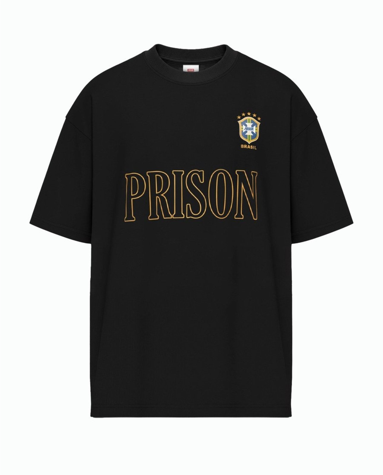 Camiseta Seleção Brasileira Prison® Matchday Gold PRETO
