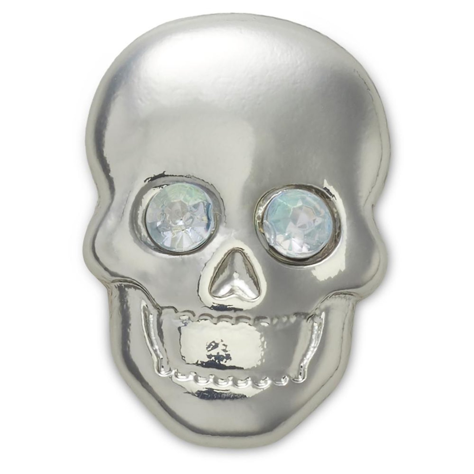 Infantil – Jibbitz caveira prata unico Branco