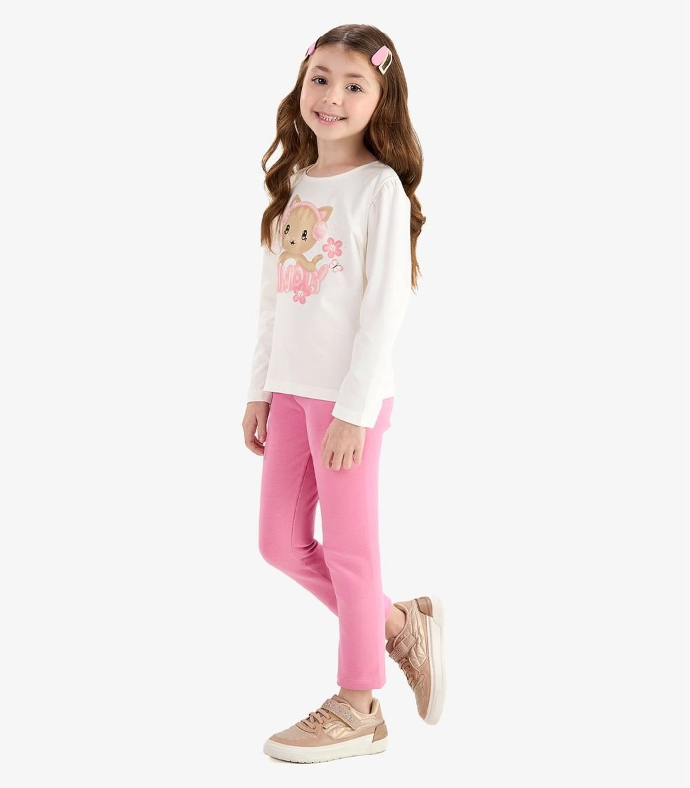 Infantil - Conjunto Blusa Com Legging Rovi Bege