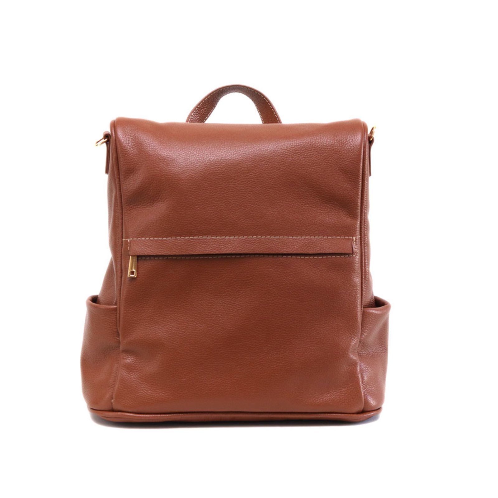 Mochila SN Couros Antifurto Feminina Caramelo