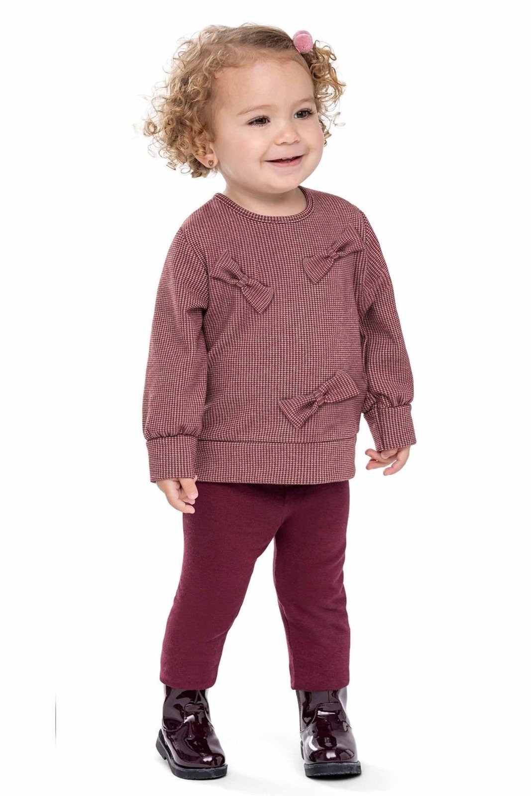 Infantil - Conjunto Longo Menina Laços Colorittá Vermelho