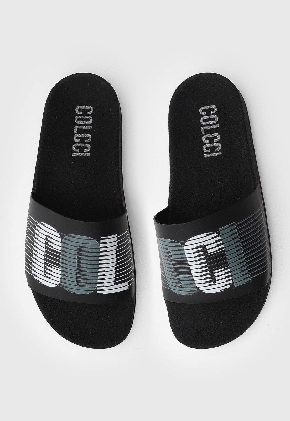 Chinelo Slide Colcci Logo Preto