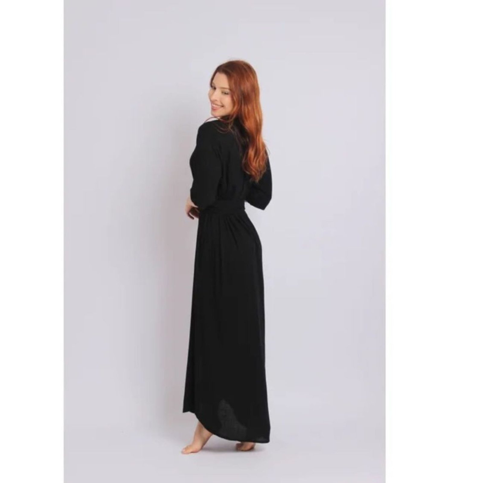 Vista 3 3018 - Saída de Praia Camisão Longo Duna Casual DunaCasual preto DunaCasual preto