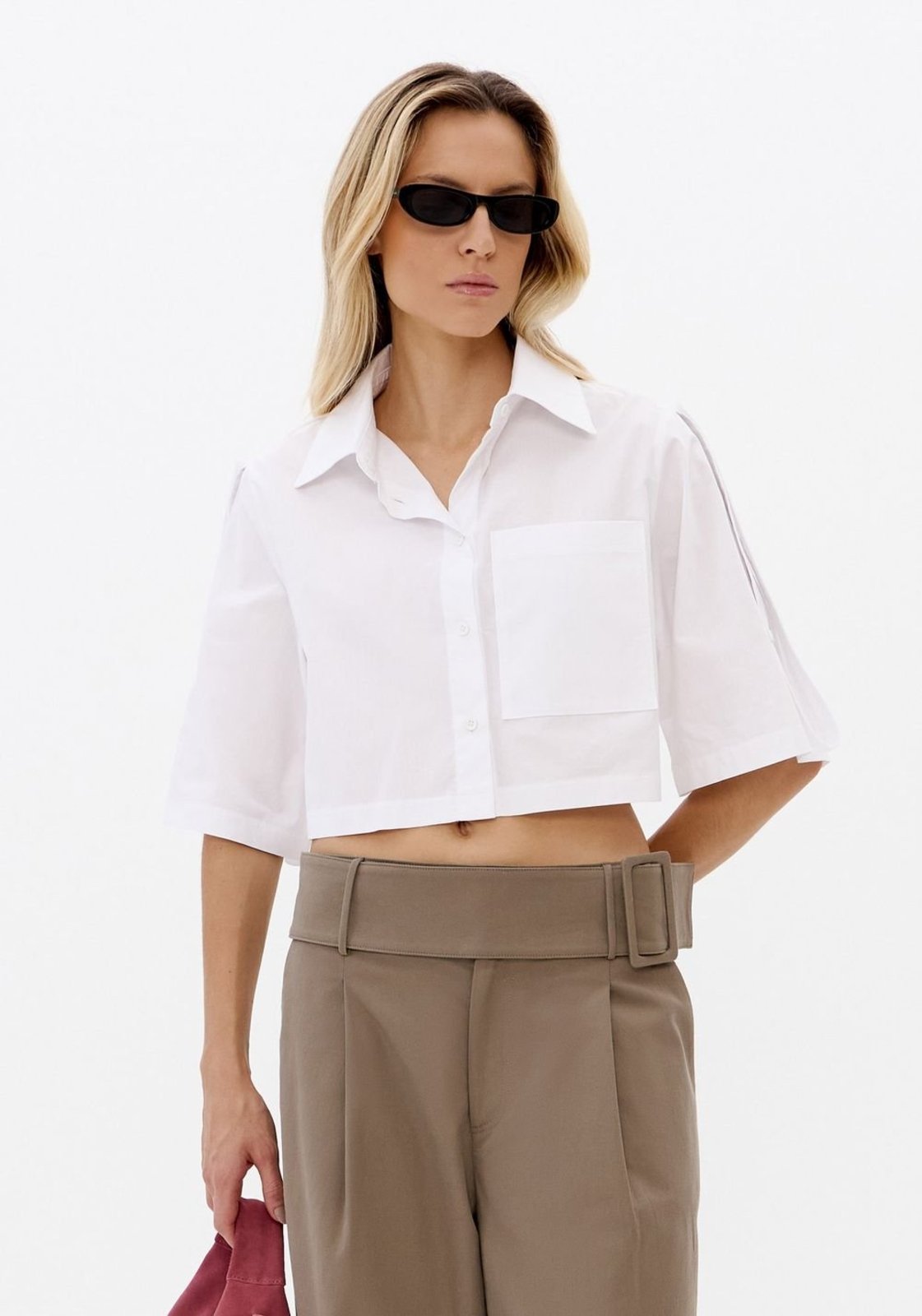 Camisa Cropped Com Detalhe Na Manga Sport Easy