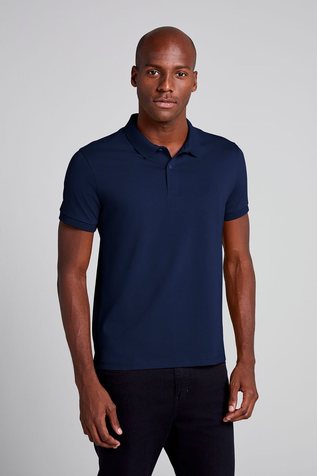 HIGHSTIL Polo Manga Curta Premium Malha Slim Fit - Azul Marinho