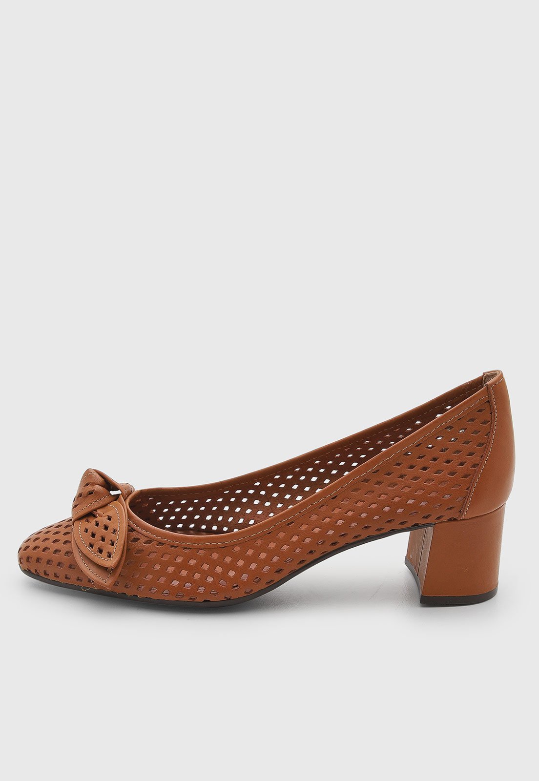 Scarpin Feminino Santa Lolla Couro Caramelo