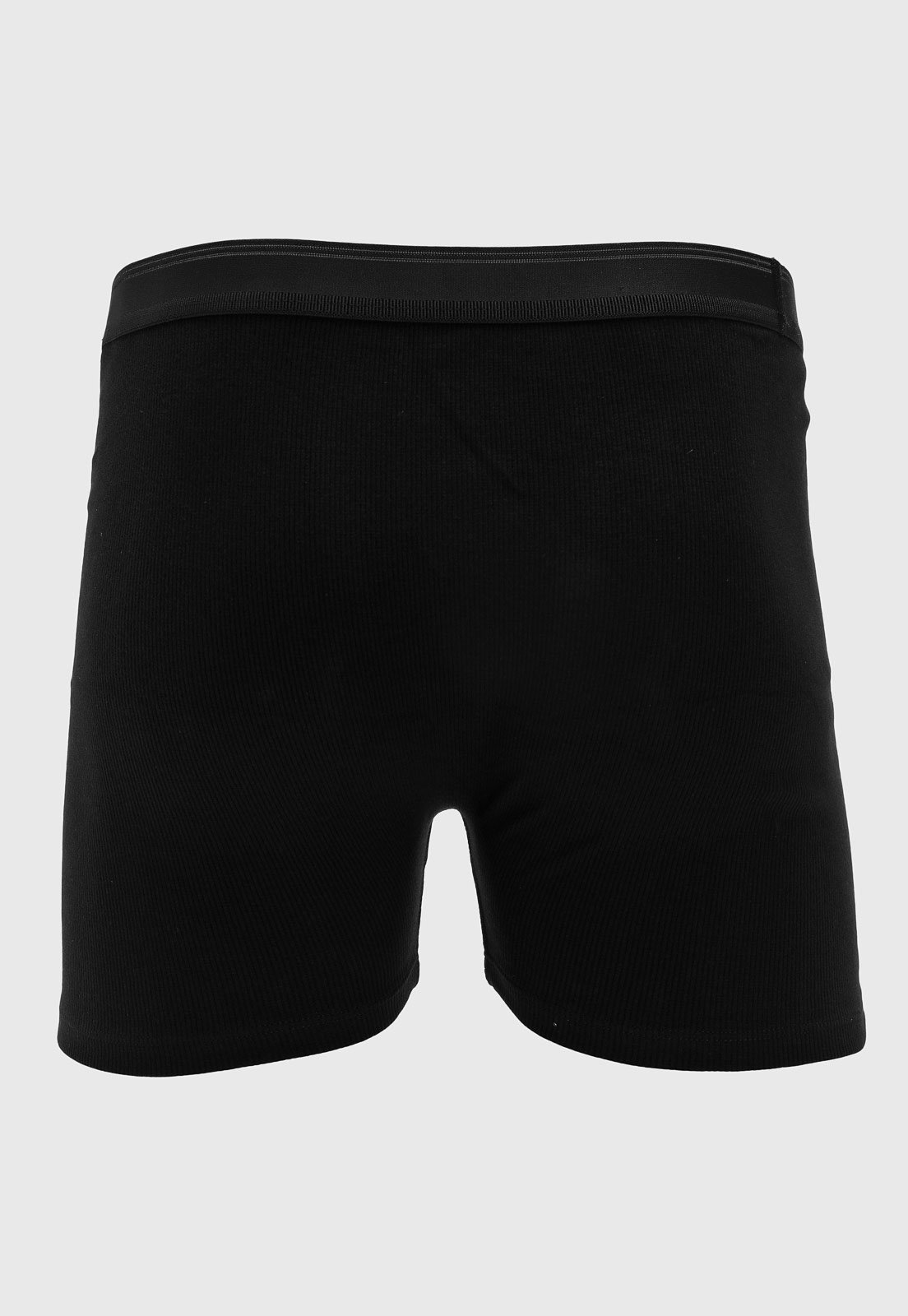 Vista 3 Cueca Boxer Masculina Lupo Canelada Preta preto Lupo preto