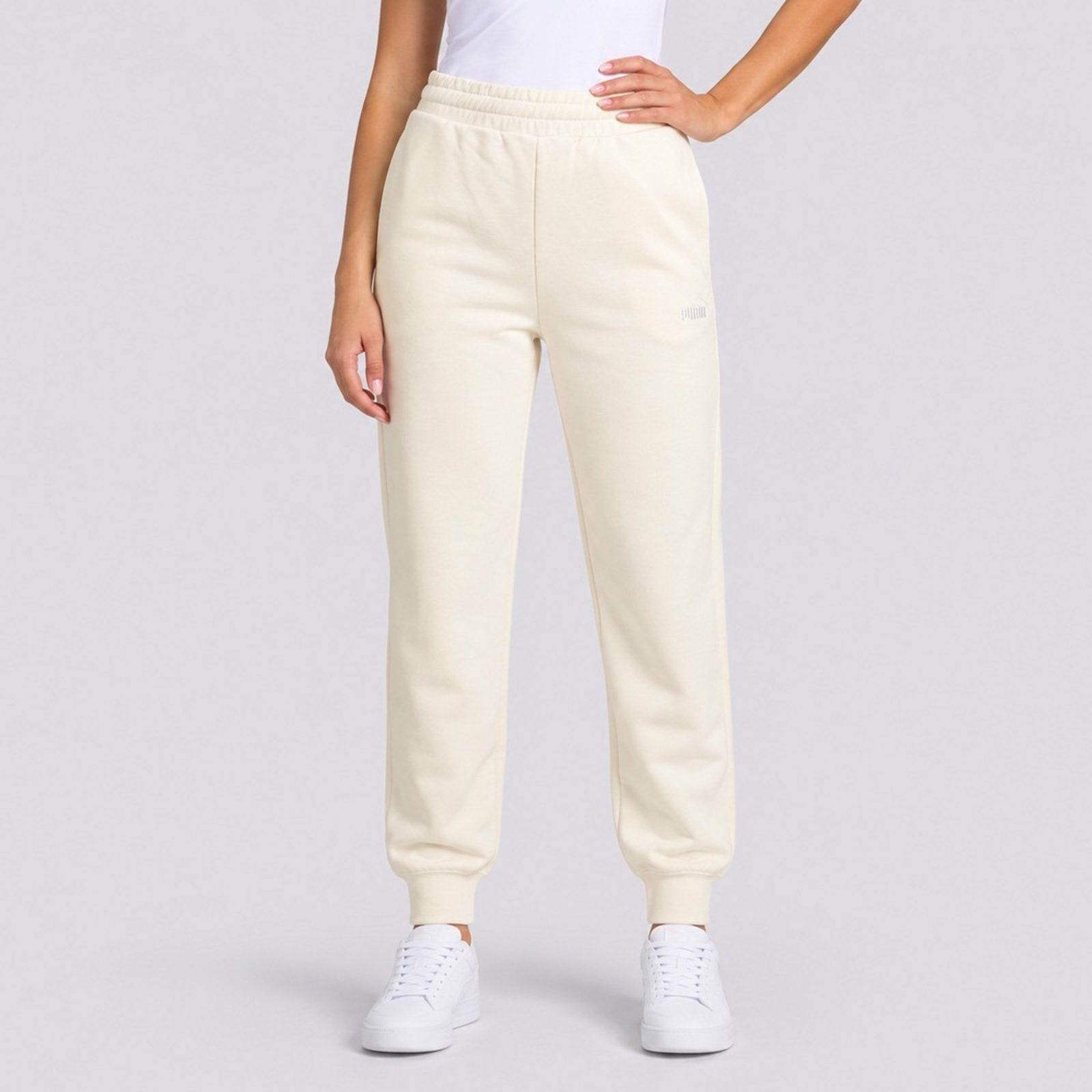 Calça Puma Ess Small No.1 Logo Comfort Feminina Off White