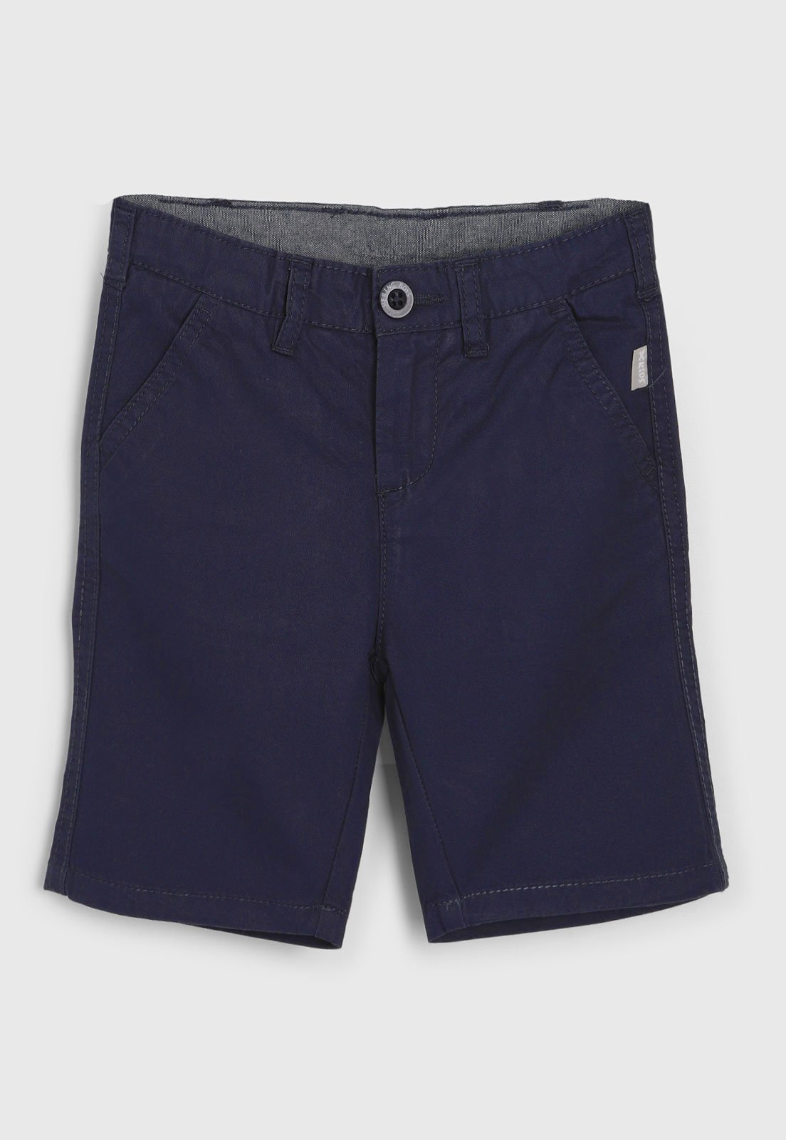 Infantil - Bermuda Sarja Hering Chino Azul-Marinho