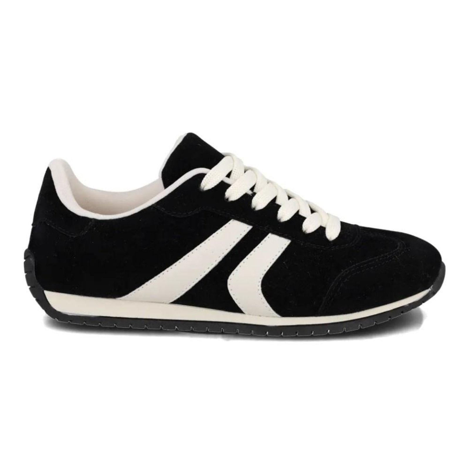 Tênis Retrô M Shuz Nobuck Feminino Preto