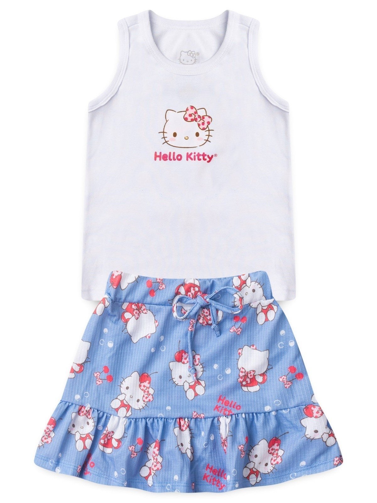 Vista 2 Infantil - Conjunto Hello Kitty Cerejinhas branco Hello Kitty branco