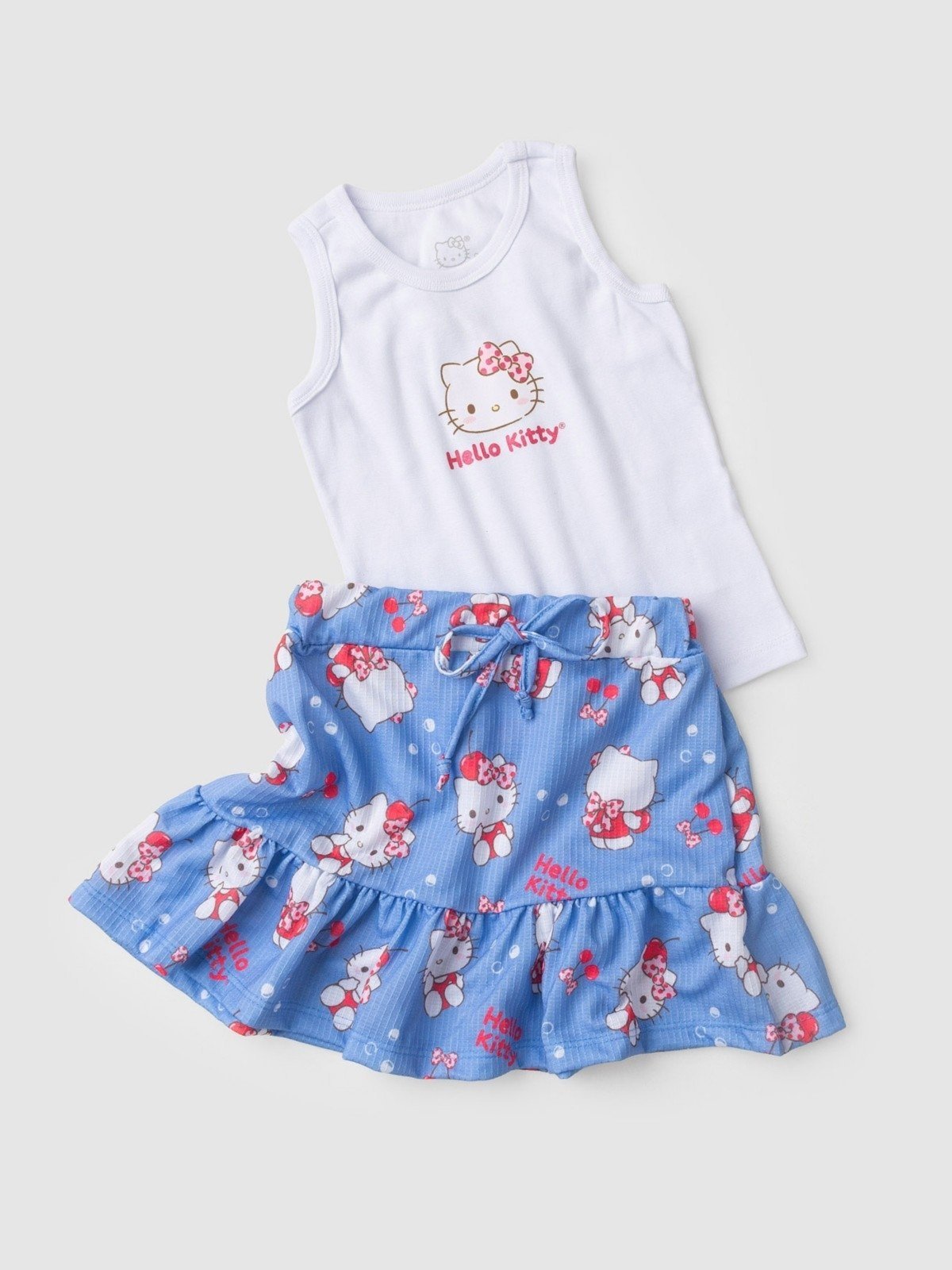 Vista 3 Infantil - Conjunto Hello Kitty Cerejinhas branco Hello Kitty branco