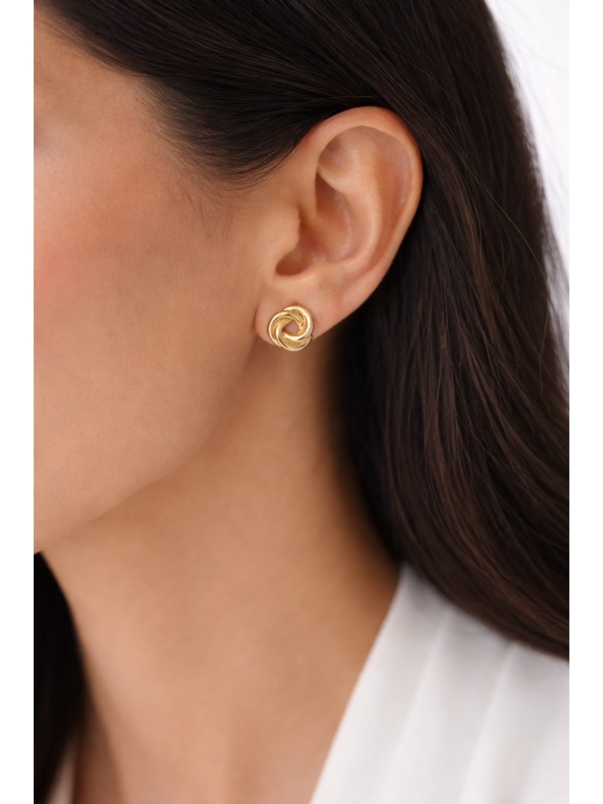 Brinco Entrelaçados Banhado Ouro 18k