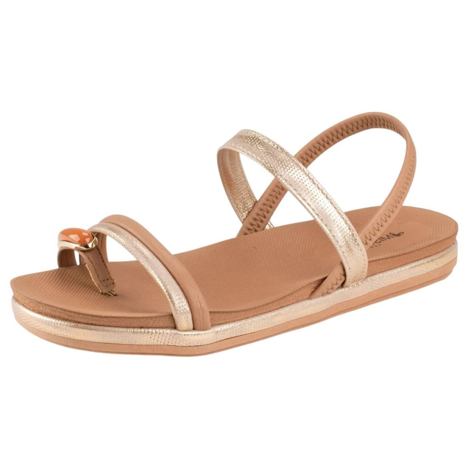 Sandalia Feminina Flatform Leve Detalhe de Dedo Mississipi