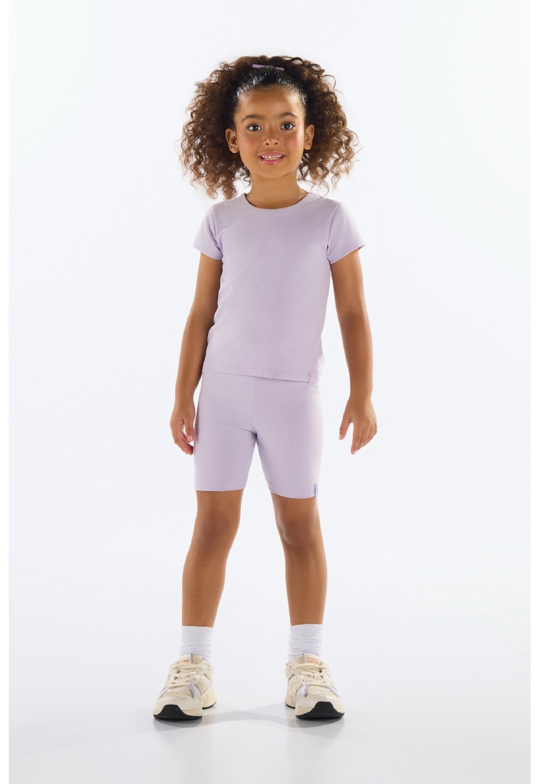 Infantil - Blusa Básica em Cotton Menina Quimby Roxo