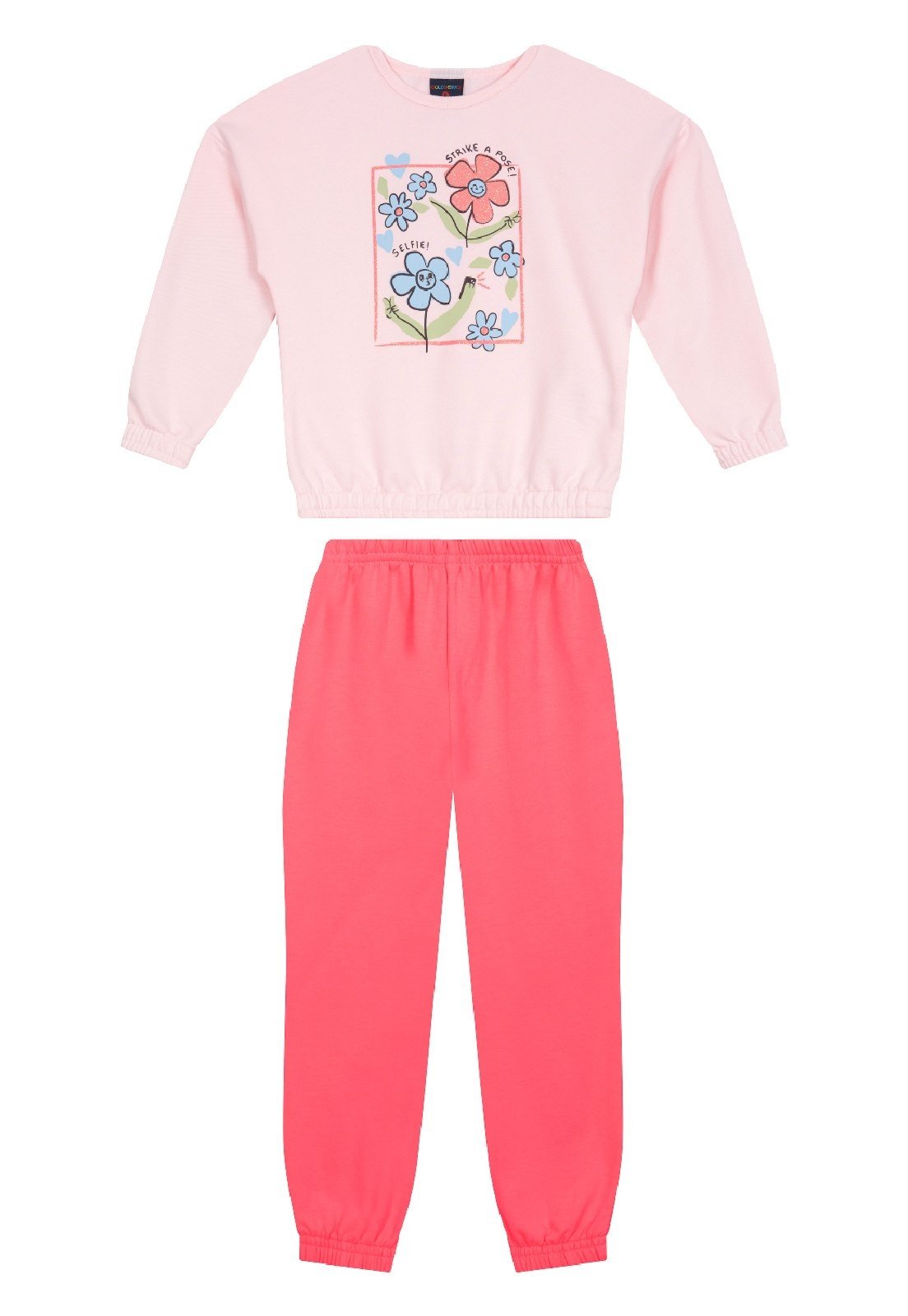 Infantil - Conjunto para Menina de Blusão e Calça Guloseima Rosa
