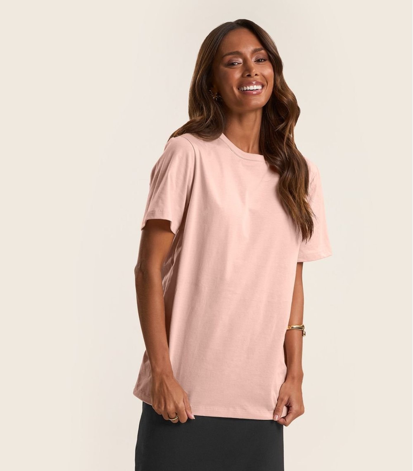 Vista 2 Camiseta Básica Masculino Rovitex Rovitex Básicos rosa Rovitex Básicos rosa