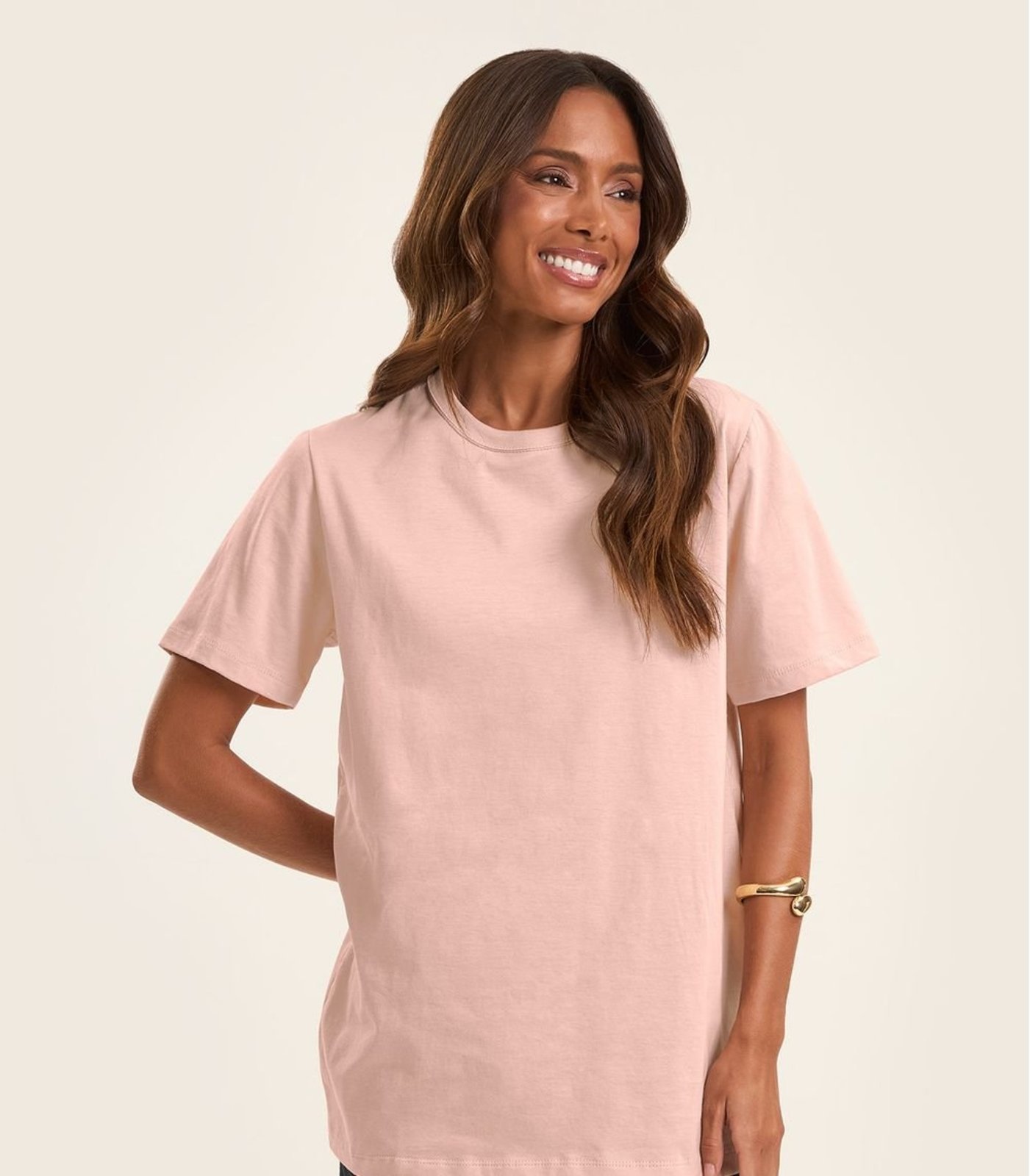 Vista 3 Camiseta Básica Masculino Rovitex Rovitex Básicos rosa Rovitex Básicos rosa