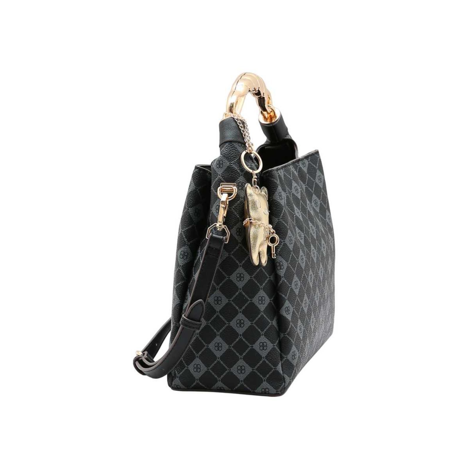 Vista 3 Bolsa Feminina Chenson Monograma Elemento Gráfico 3485388 café Chenson café