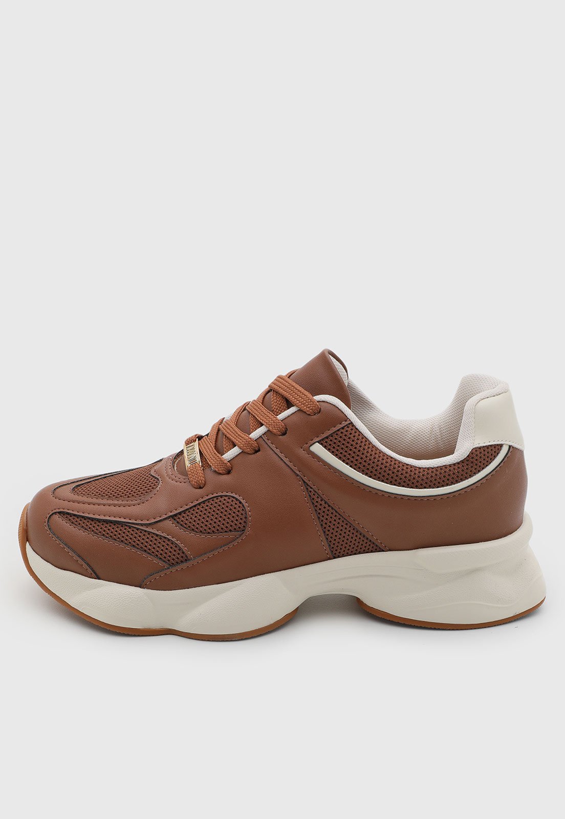Tênis Feminino Vizzano Casual Têxtil Marrom