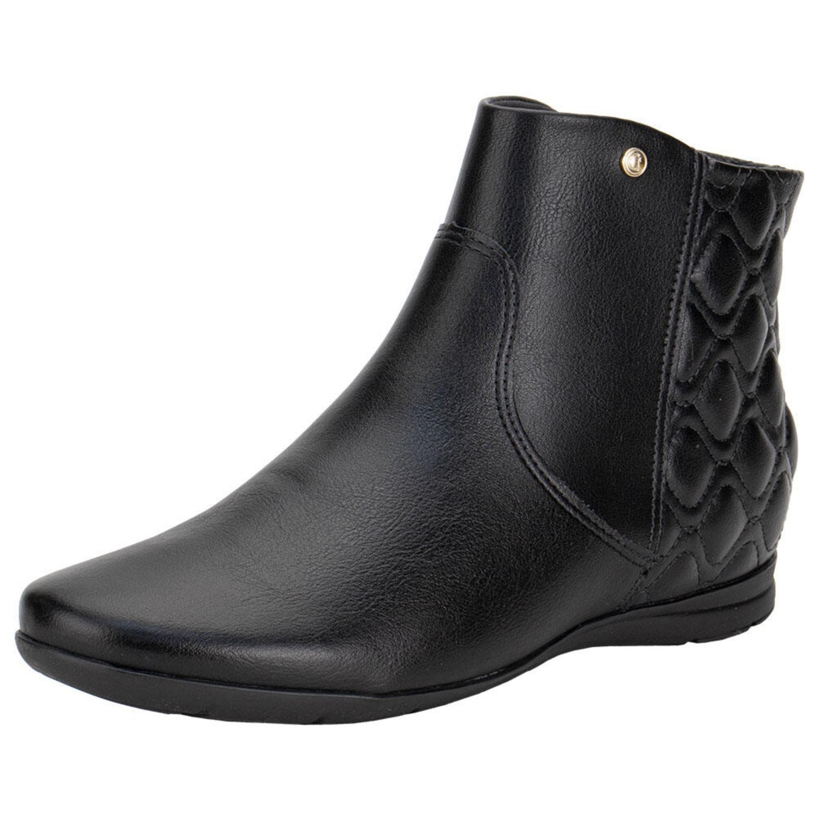 Bota Feminina Cano Baixo Comfortflex 2491301 1450913 Preto