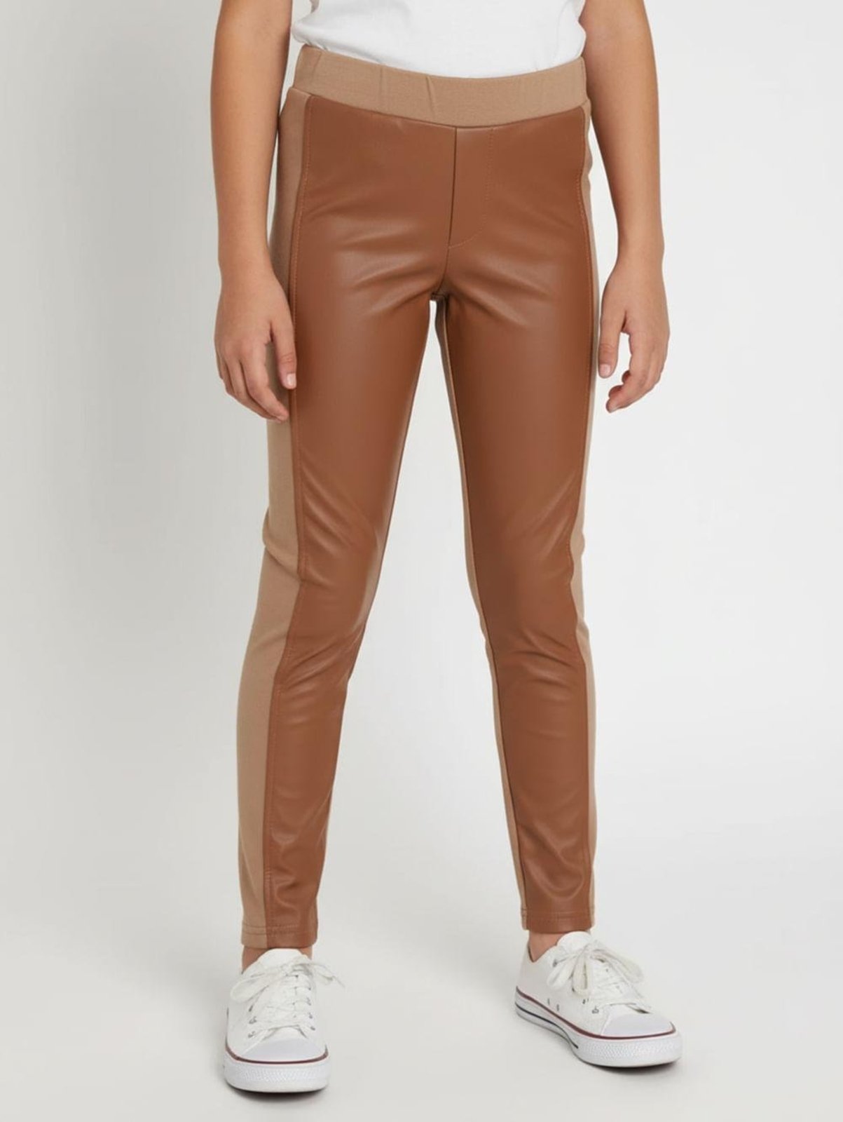 Infantil - Calça Molecotton PU Para Menina - BEGE