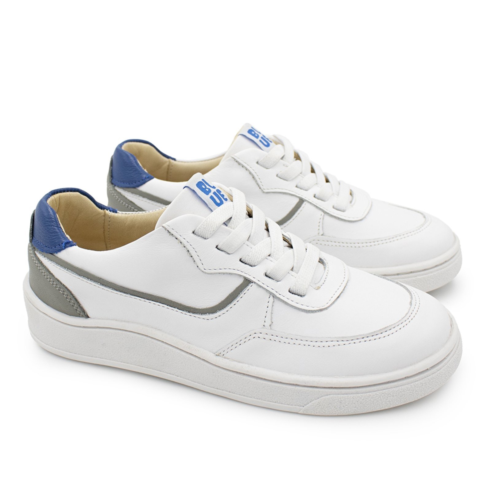 Vista 2 Infantil - Tênis Menino Blue Antonio Couro Branco Blue Infantis Blue Infantis branco blue