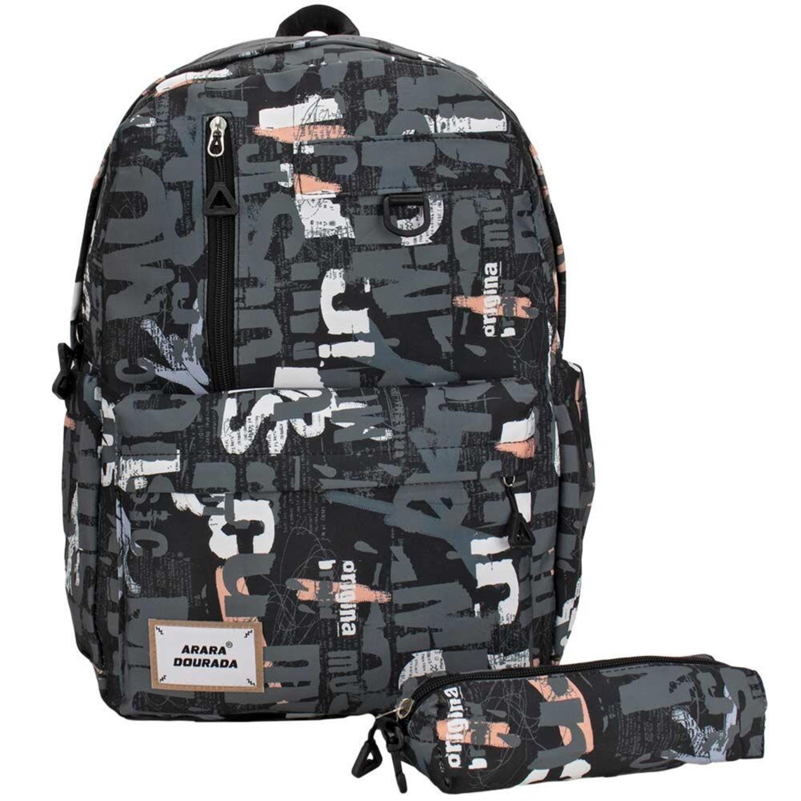 Mochila Masculina Arara Dourada 66228 0686228 Cinza