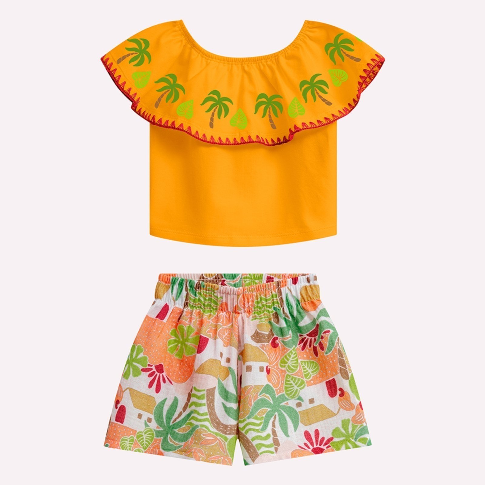 Infantil - Conjunto Menina Estampa Nanai