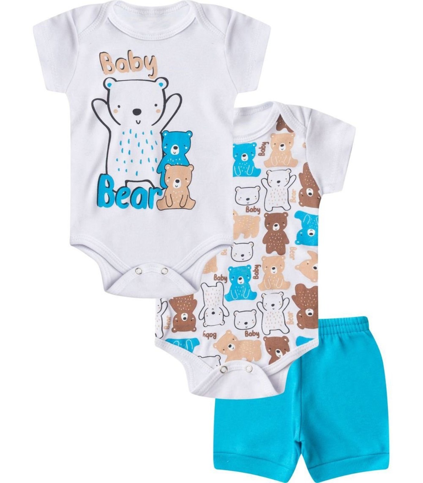 Infantil - Kit Body Curto 3 Peças Select Azul