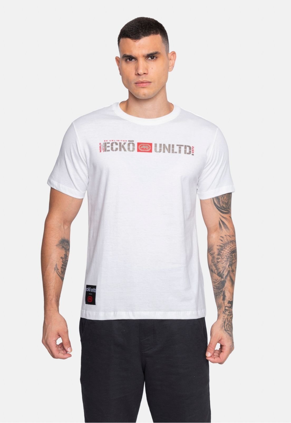 Camiseta Ecko Estampada Branca