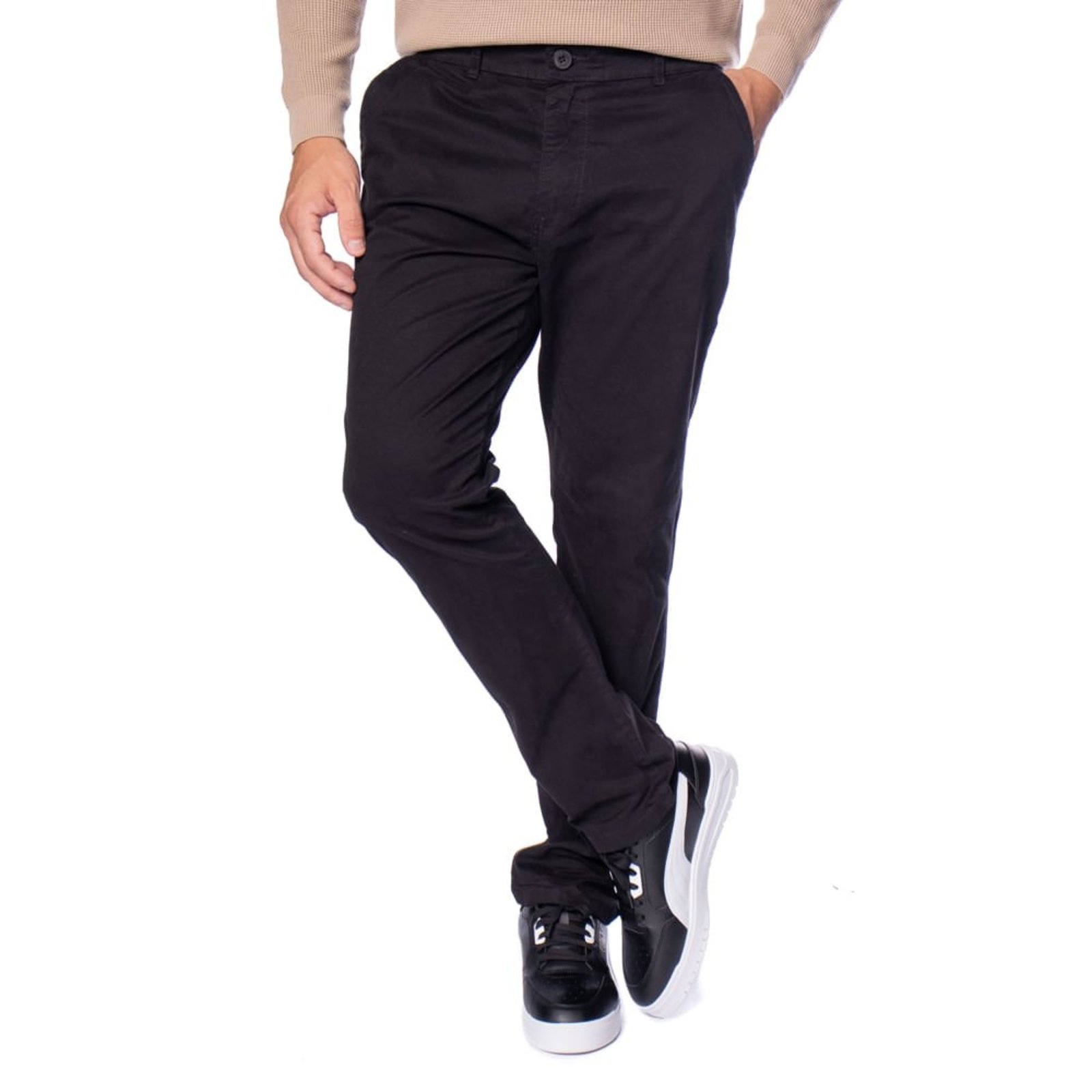 Calça Masculina Dixie Sarja Slim Preto