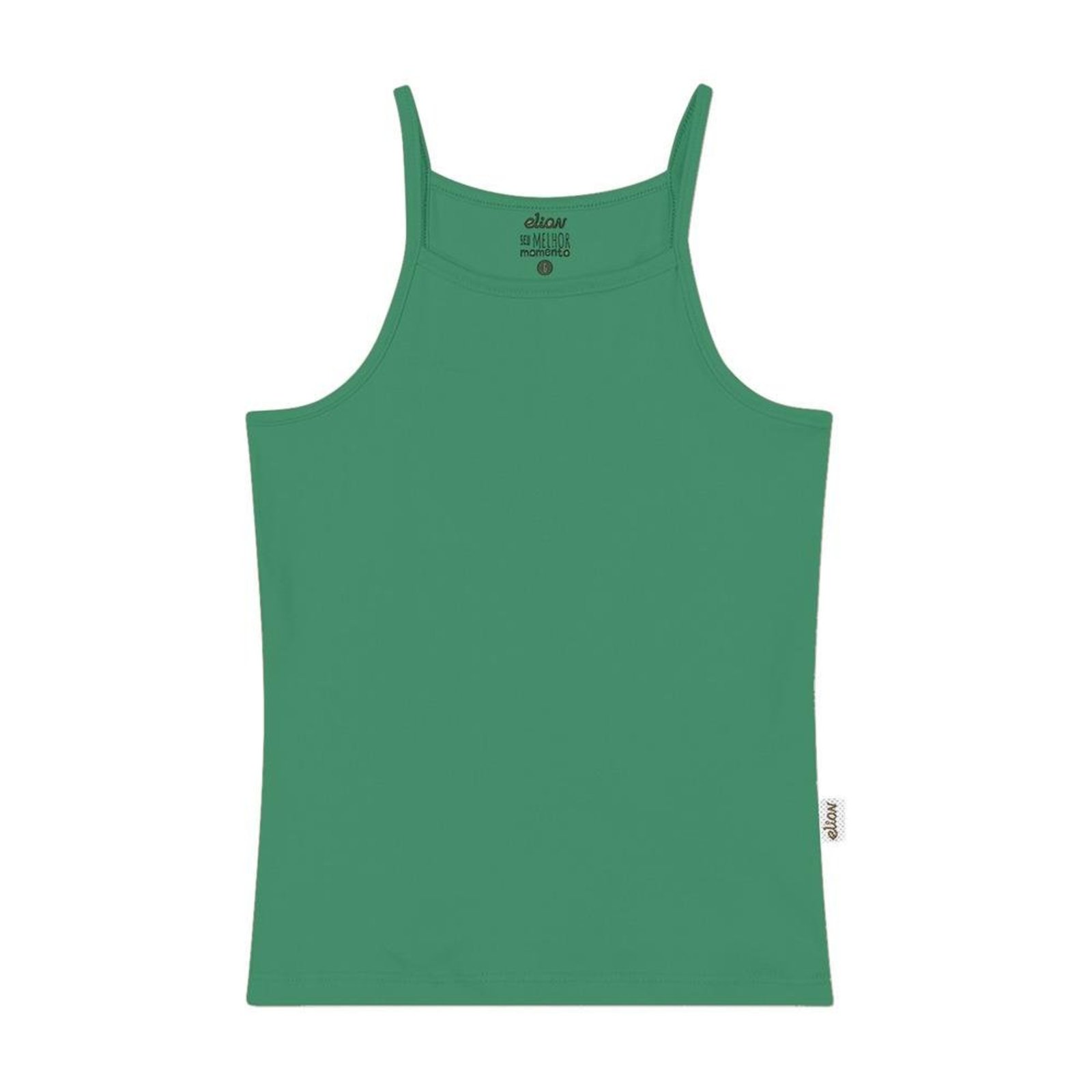 Infantil - Regata Básica Alcinha Algodão Elian Verde 1 Verde