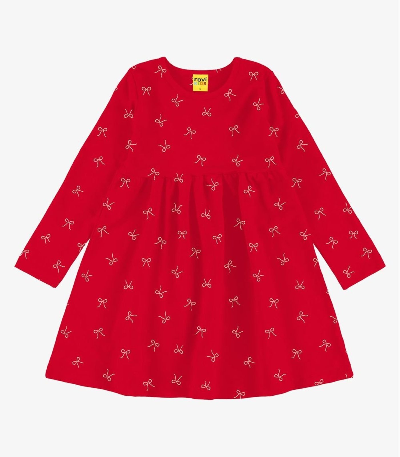 Infantil - Vestido Manga Longa Rovi Vermelho