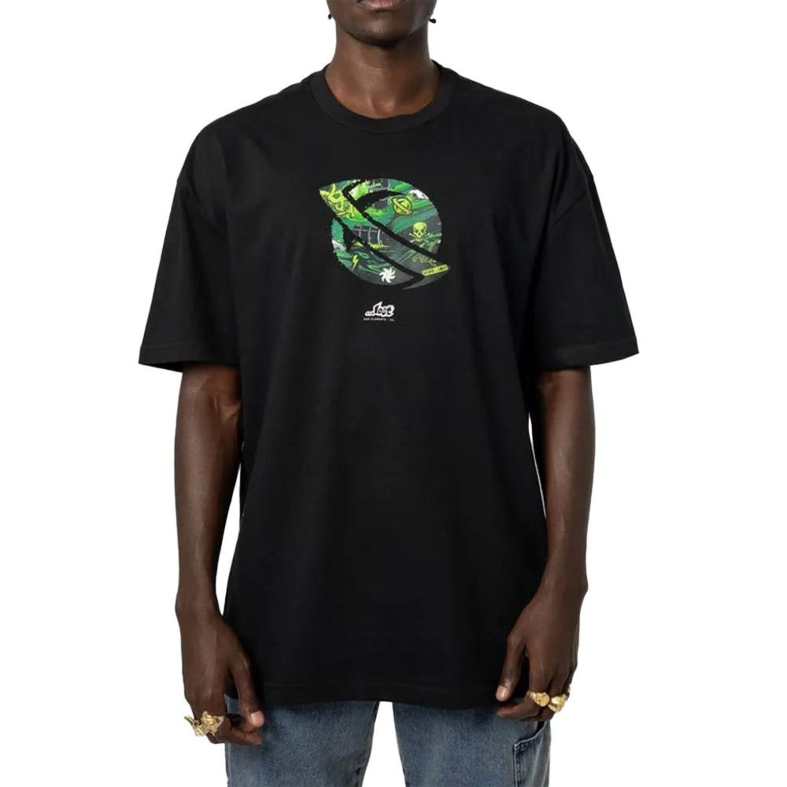 Camiseta Lost Especial Saturn Trash SM25 Masculina Preto