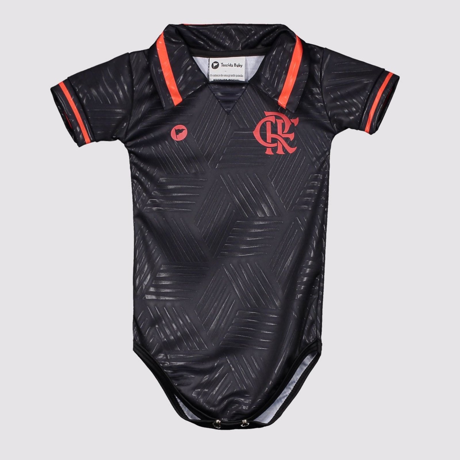 Infantil - Body Flamengo Premium Preto e Vermelho