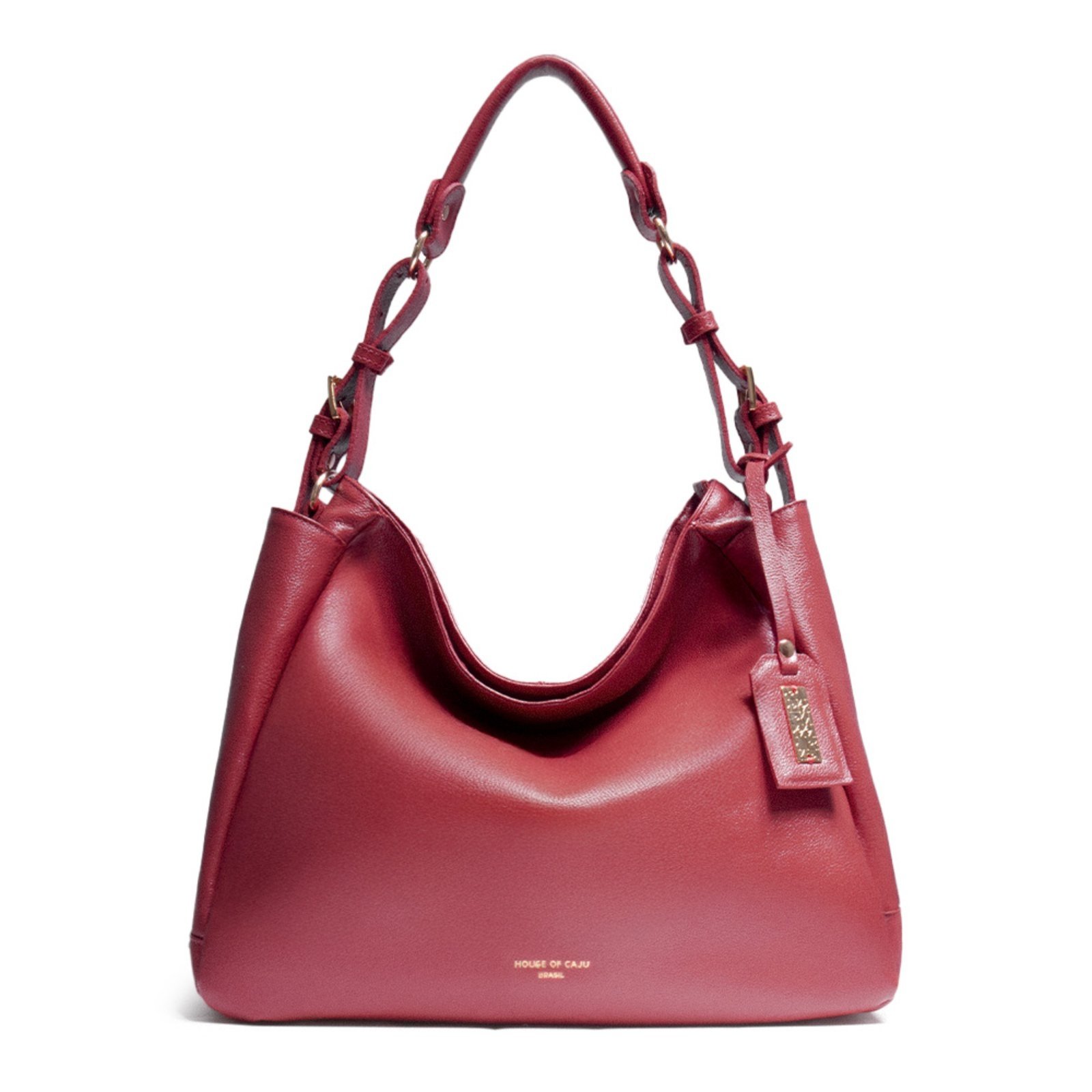 BOLSA FEMININA EM COURO TIRACOLO VERMELHA “CLAUDIA DUARTE”””