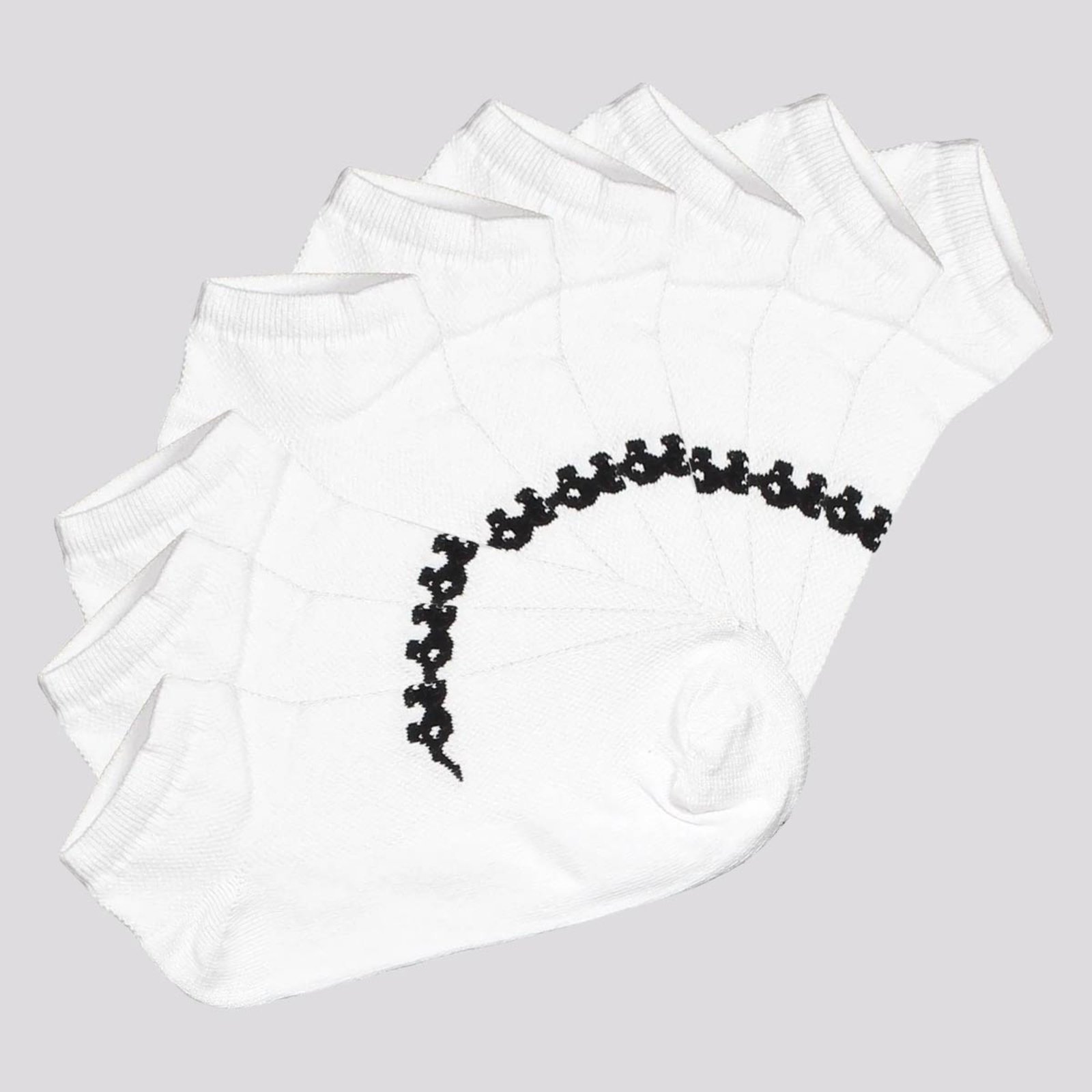 Vista 2 Kit Meia Kappa 9 Pares Sapatilha Branca branco Kappa branco
