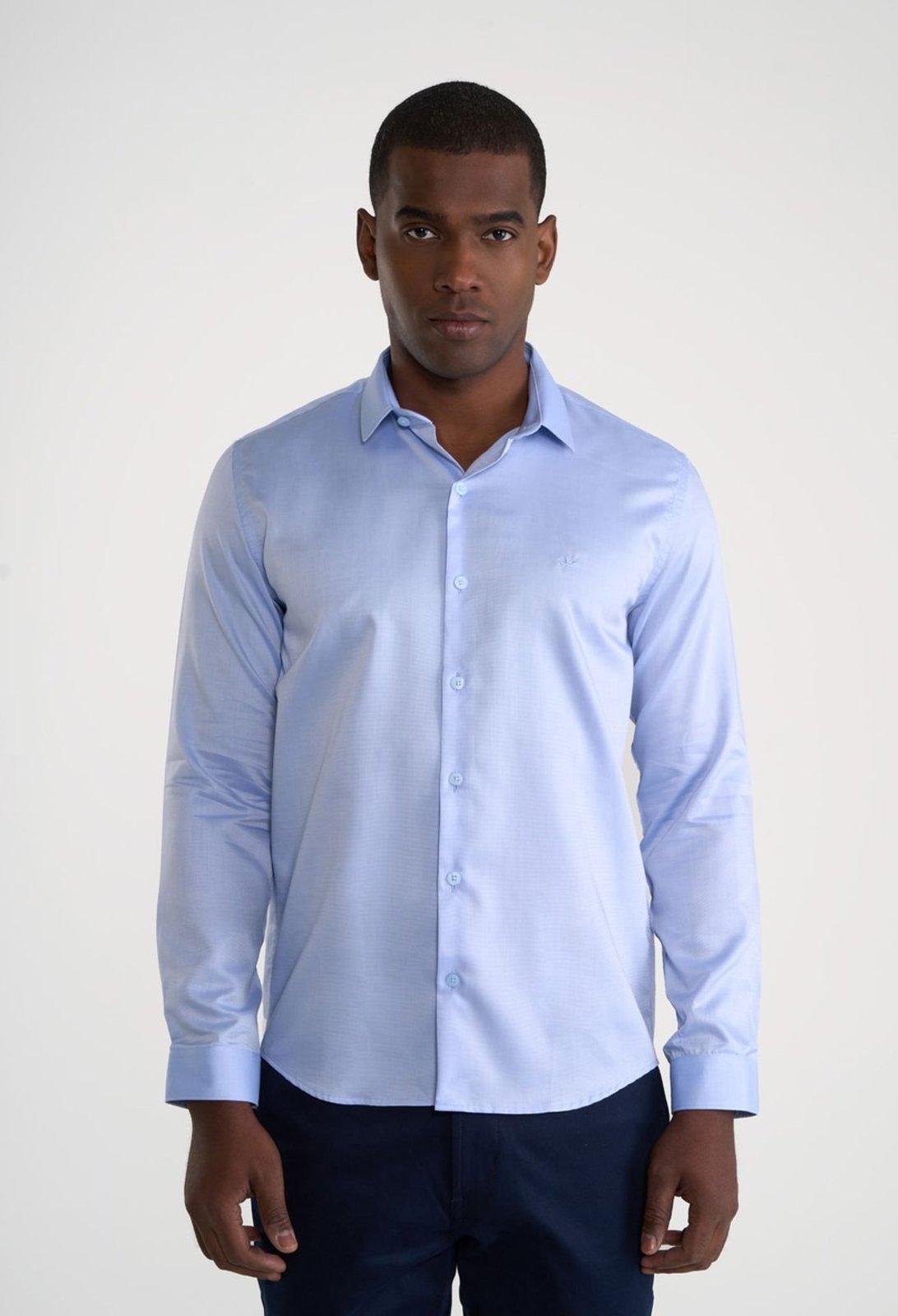 Camisa Docthos Relaxed Fit Manga Longa Maquineta Camisa Manga Longa Docthos Relaxed Fit Maquineta 057 Azul Claro G