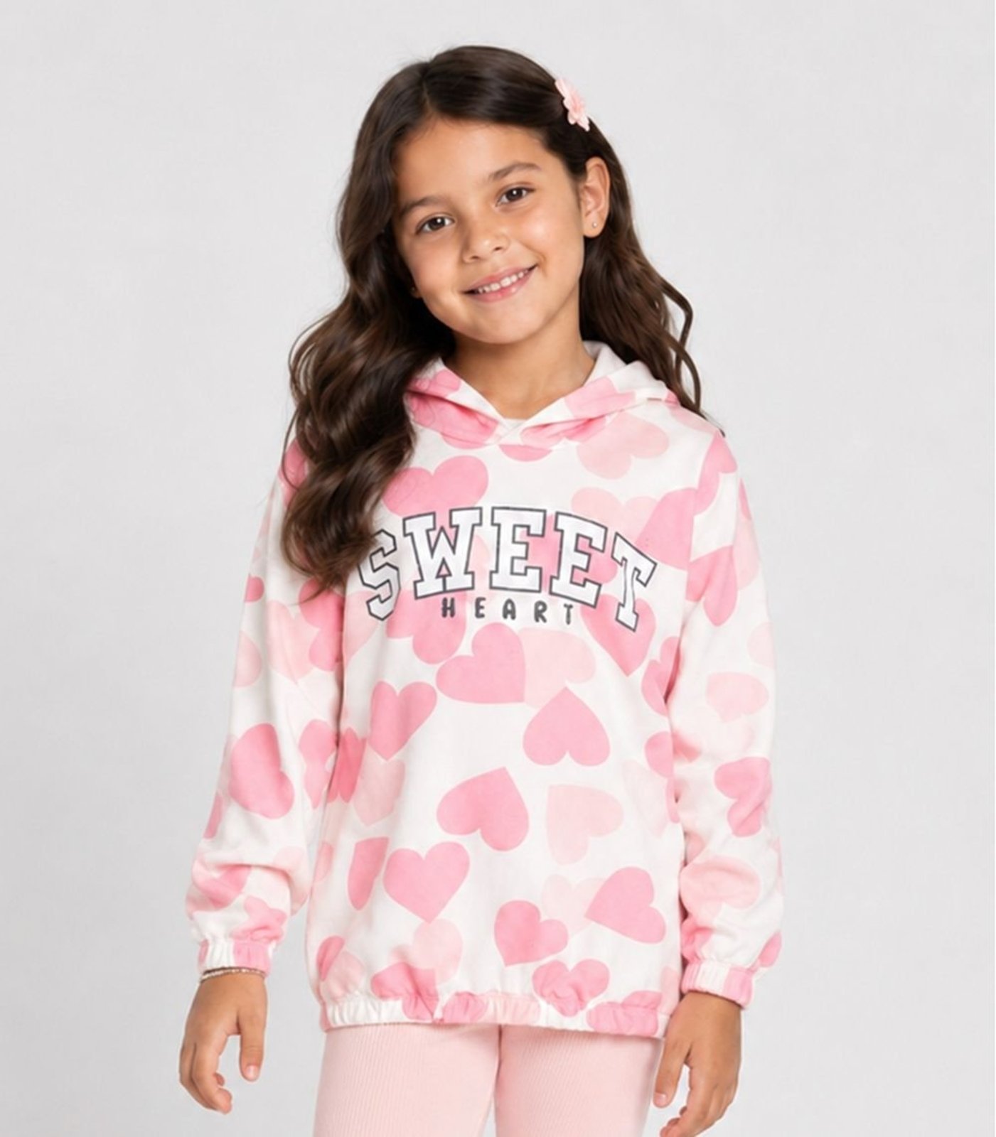 Infantil - Blusão Moletom Peluciado Feminino Select Bege